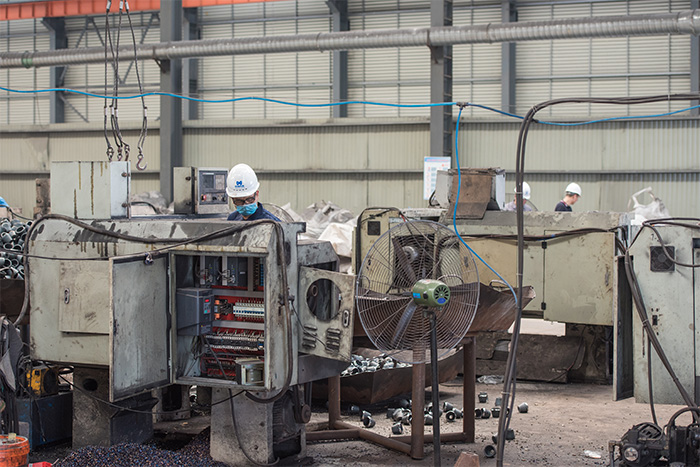 七台河网架配件-锥头加工车间