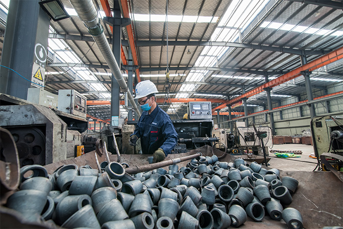 七台河网架配件-锥头加工车间